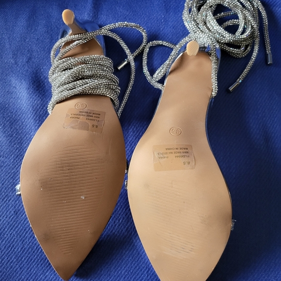 Cape Robbin,silhouette lace up open pointy heels. - Picture 6 of 7